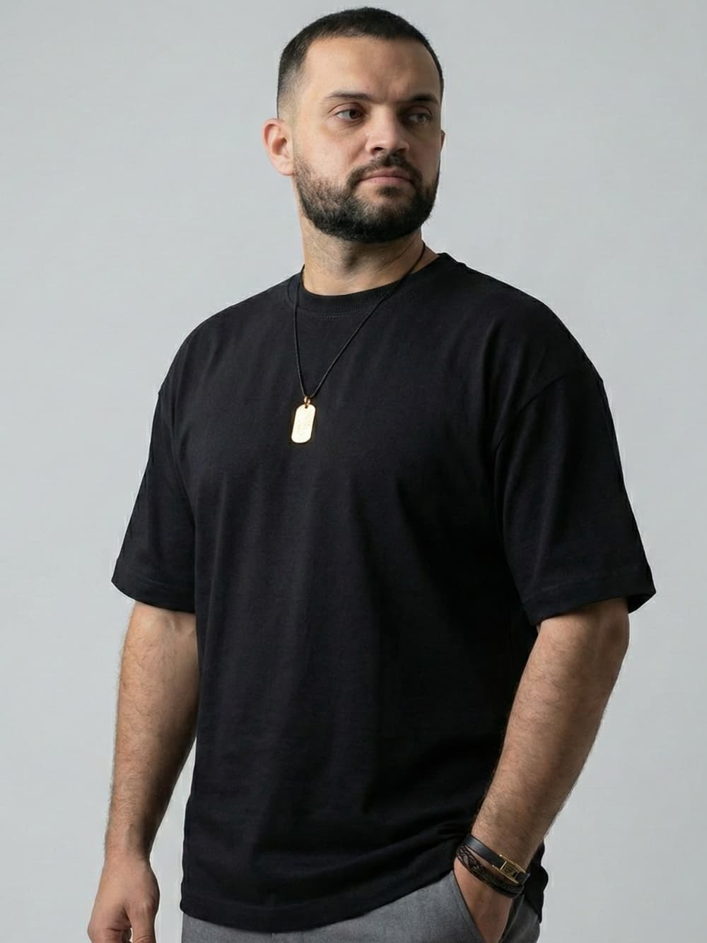 Conjunto Kit 3 Camisetas Oversized Masculinas Premium em Algodão 30.1 Penteado cores básicas - Hooke Store