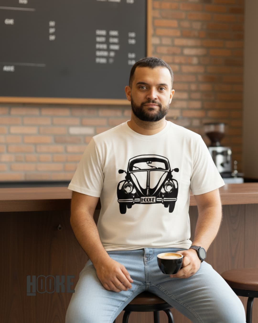 Camiseta Vintage Beetle Off-White